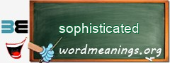 WordMeaning blackboard for sophisticated